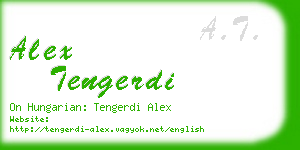 alex tengerdi business card